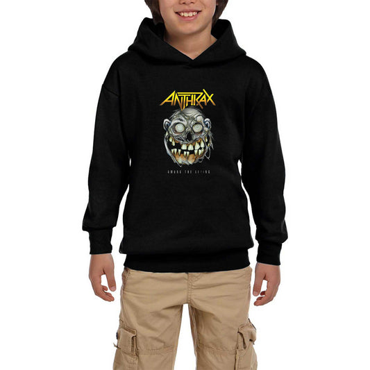Anthrax Amung The Living Siyah Çocuk Kapşonlu Sweatshirt