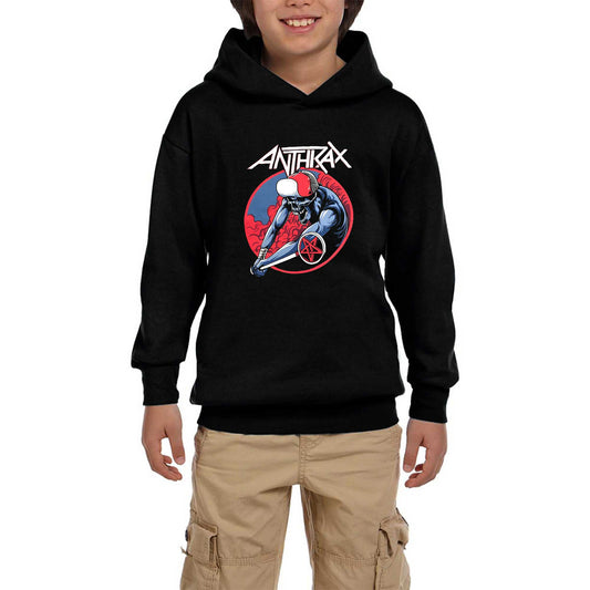 Anthrax Pentegram Siyah Çocuk Kapşonlu Sweatshirt
