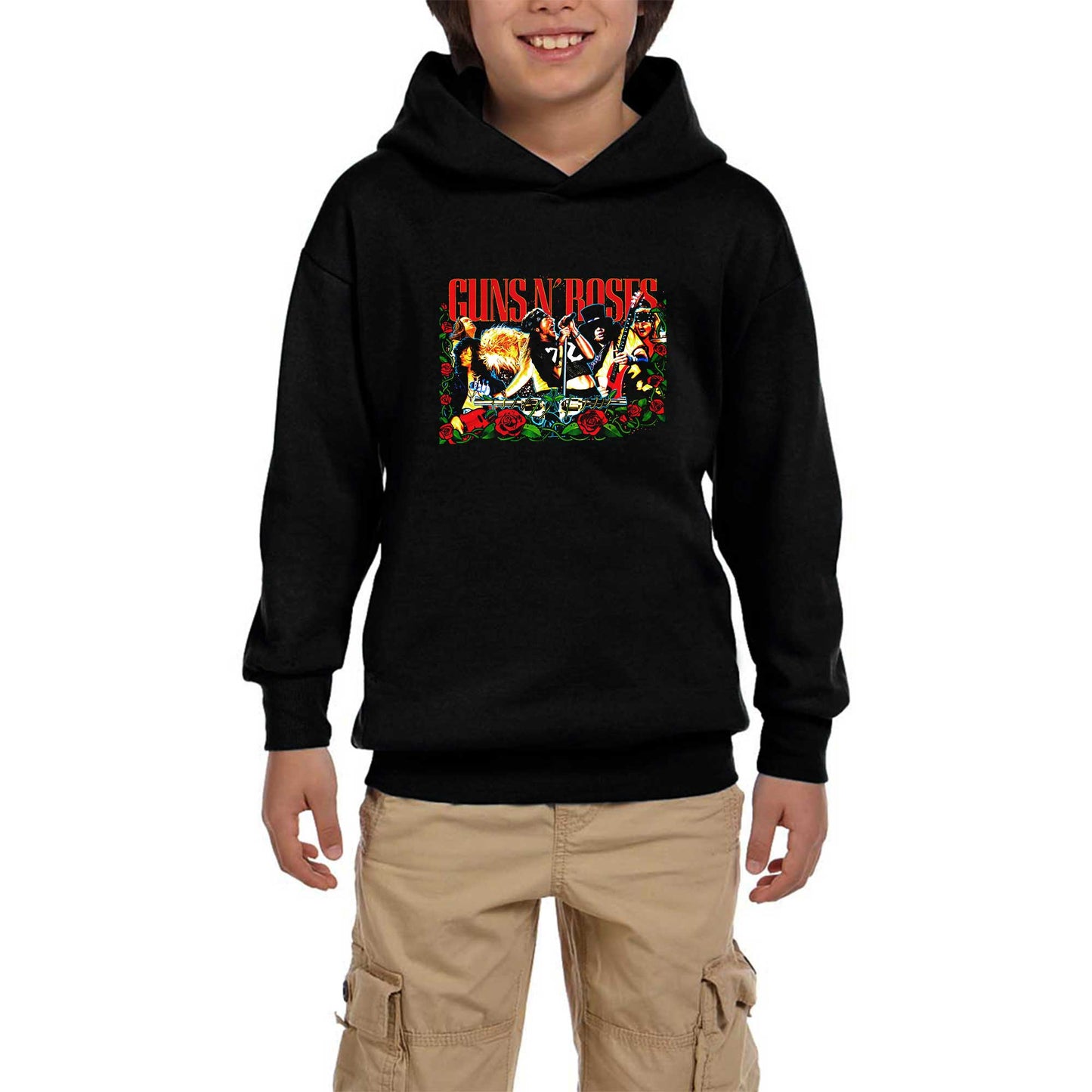 Guns N Roses Grup Konser Siyah Çocuk Kapşonlu Sweatshirt