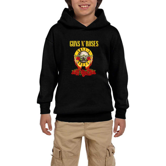 Guns N Roses Hands and Light Siyah Çocuk Kapşonlu Sweatshirt