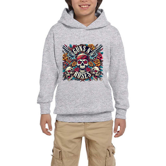 Guns N Roses Ok Dry Head Gri Çocuk Kapşonlu Sweatshirt