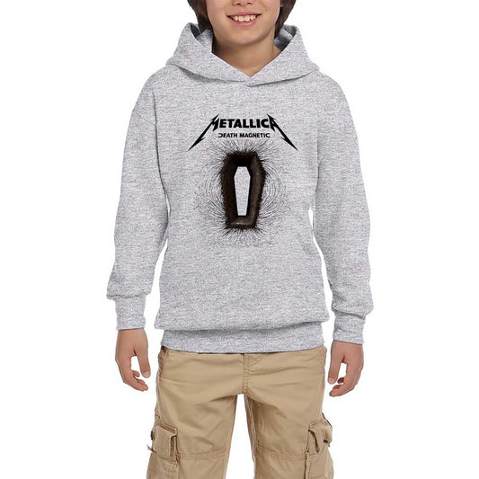 Metallica Death Magnetic Albums Gri Çocuk Kapşonlu Sweatshirt
