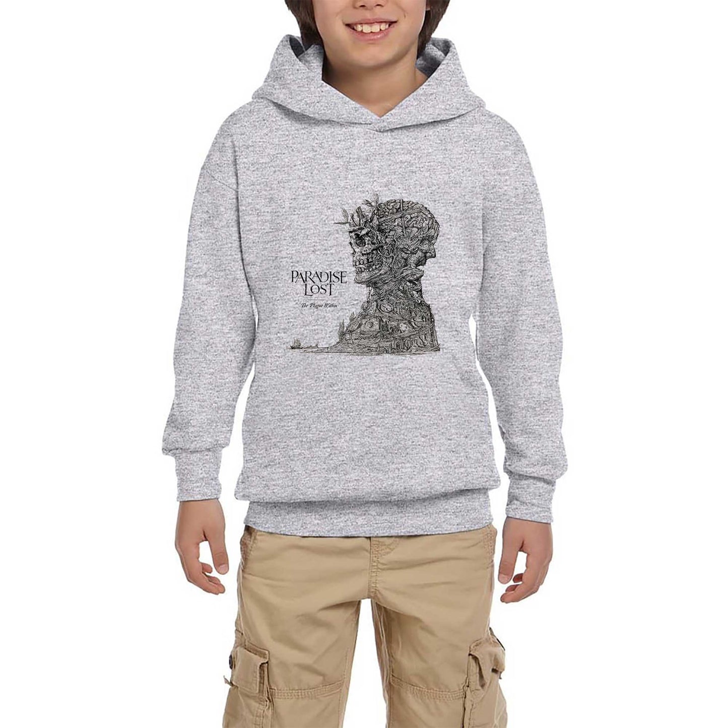 Paradise Lost The Plague Within Gri Çocuk Kapşonlu Sweatshirt