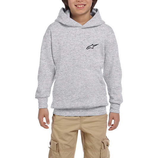 Alpinestars Logo Black Gri Çocuk Kapşonlu Sweatshirt