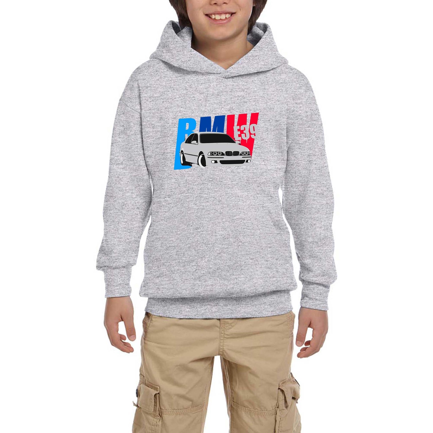 Bmw E39 Sport Gri Çocuk Kapşonlu Sweatshirt