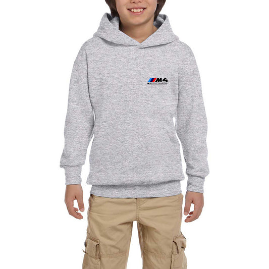 BMW M4 Competition Gri Çocuk Kapşonlu Sweatshirt