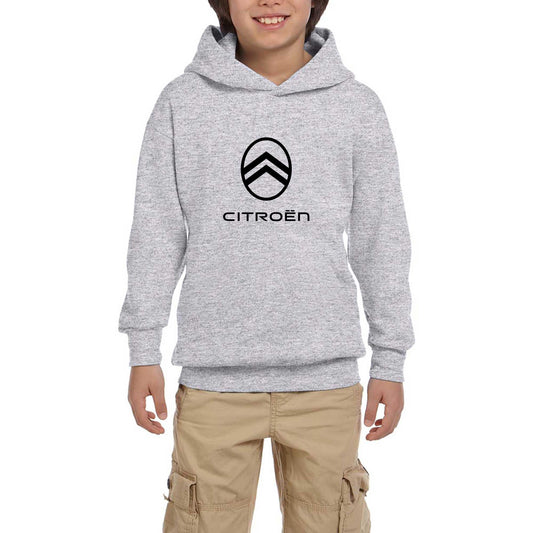 Cıtroen New Logo Gri Çocuk Kapşonlu Sweatshirt