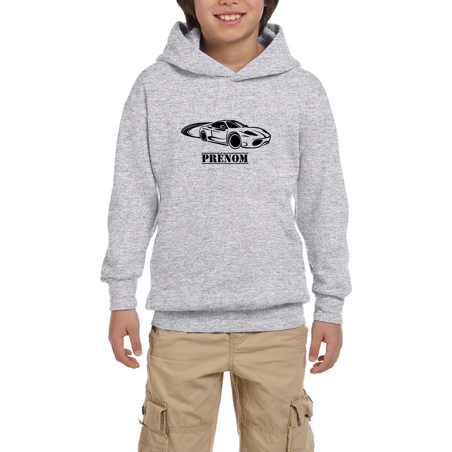 Ferrari Pronom Gri Çocuk Kapşonlu Sweatshirt