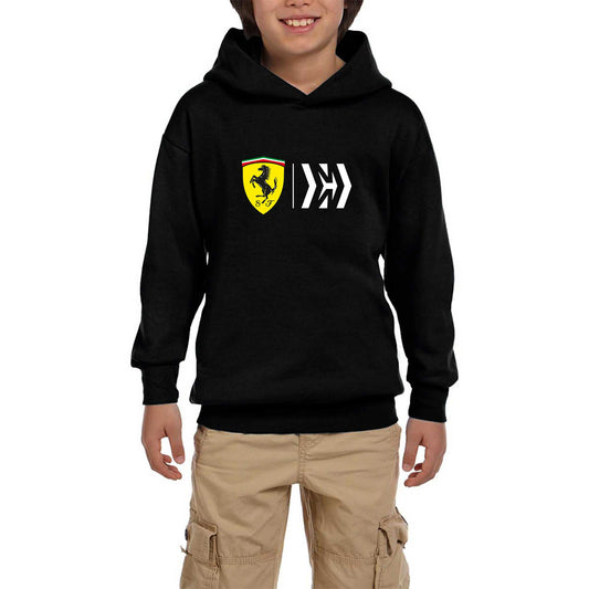 Scuderia Ferrari Mission Siyah Çocuk Kapşonlu Sweatshirt