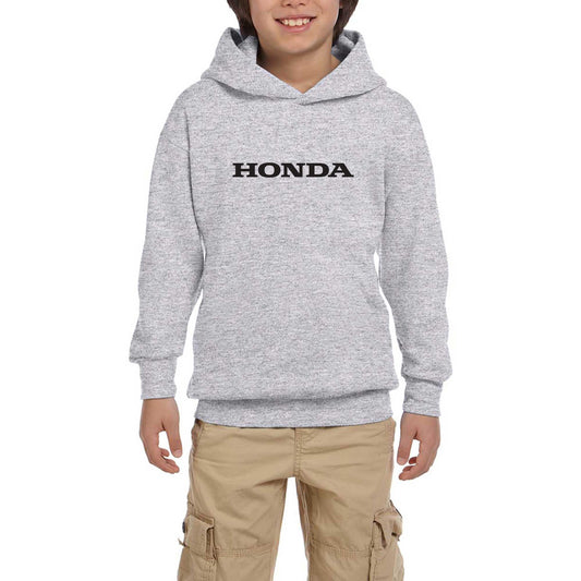 Honda Text Gri Çocuk Kapşonlu Sweatshirt
