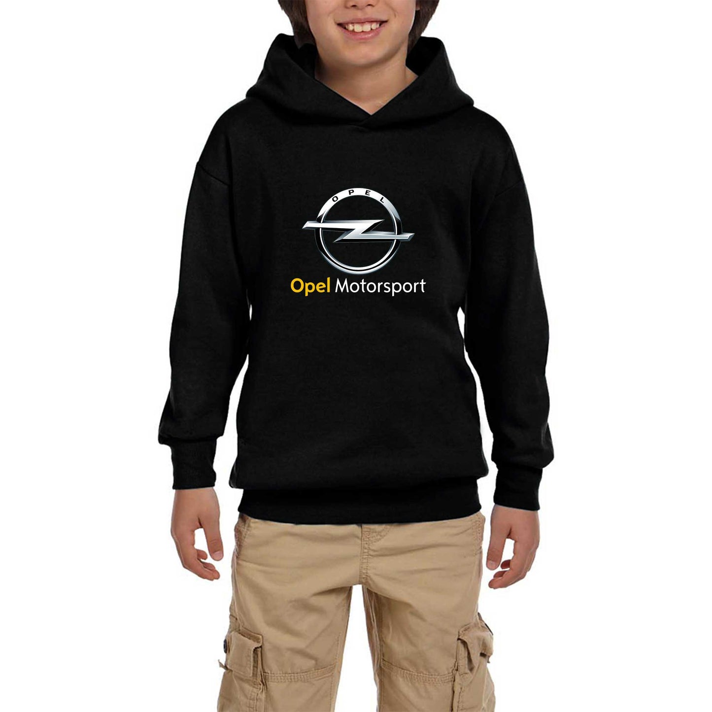 Opel Motorsport Siyah Çocuk Kapşonlu Sweatshirt