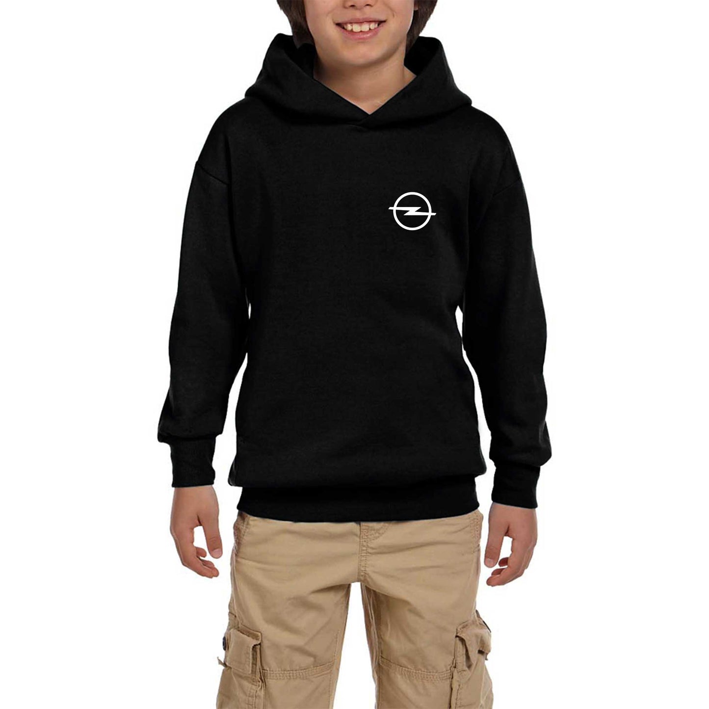 Opel Logo Siyah Çocuk Kapşonlu Sweatshirt