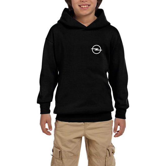 Opel Logo Siyah Çocuk Kapşonlu Sweatshirt