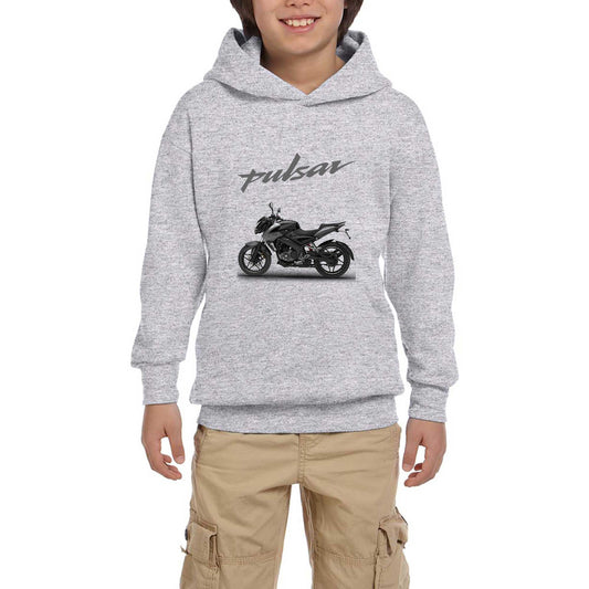 Pulsar NS200 Moto Gri Çocuk Kapşonlu Sweatshirt
