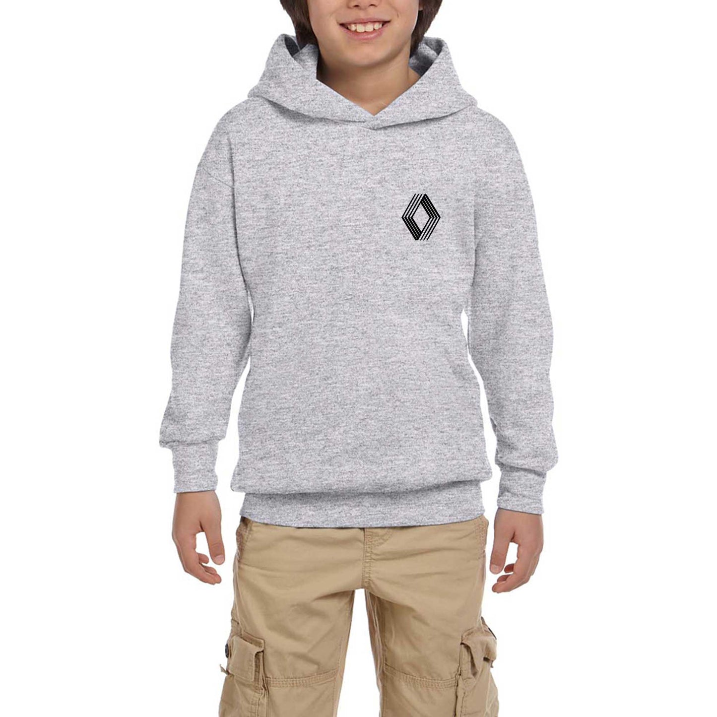 Renault New Logo Gri Çocuk Kapşonlu Sweatshirt