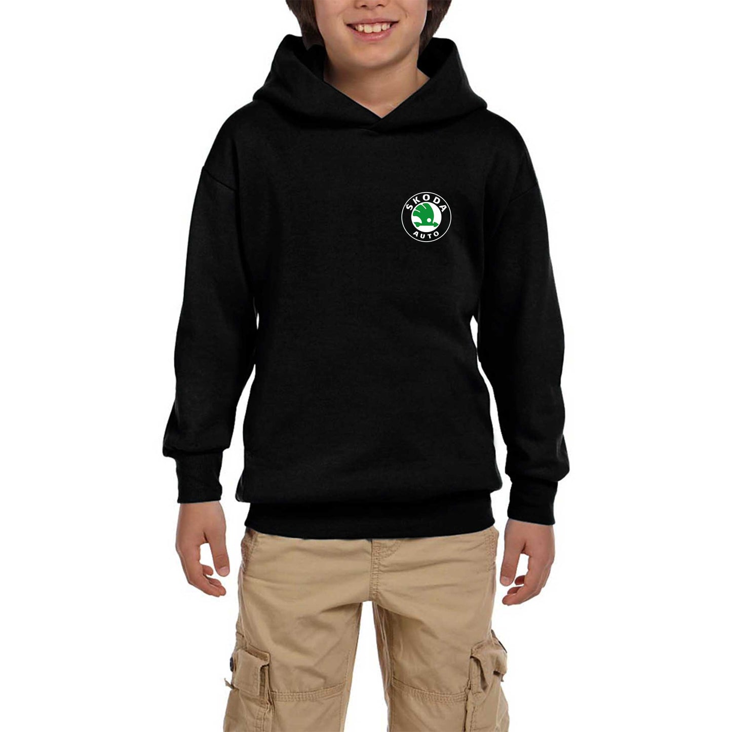 Skoda Auto Siyah Çocuk Kapşonlu Sweatshirt