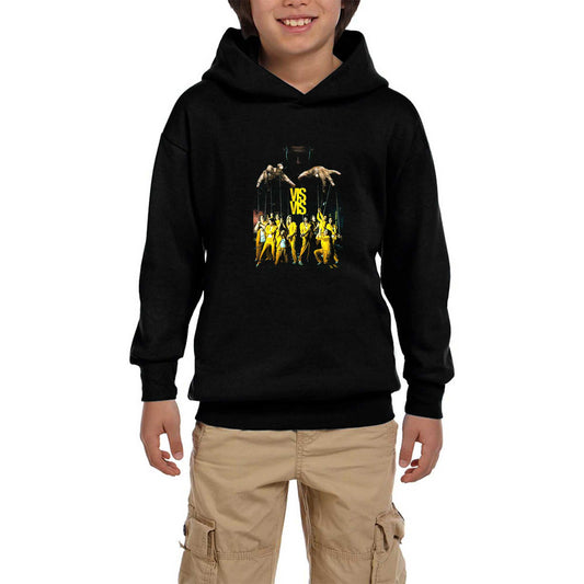 Vis A Vis Siyah Çocuk Kapşonlu Sweatshirt