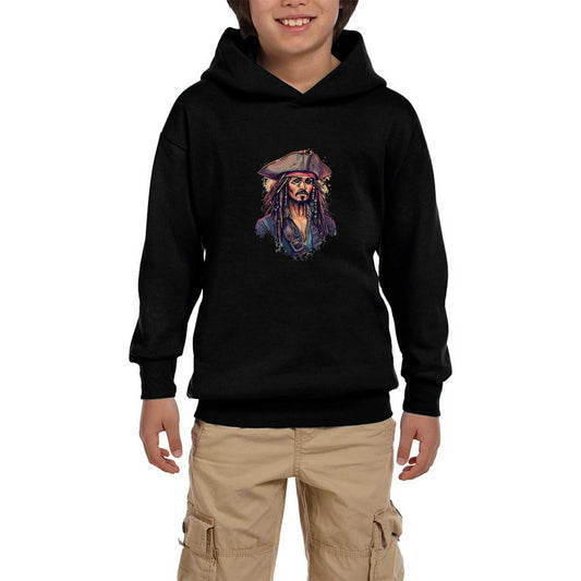 Kaptan Jack Jeperow Siyah Çocuk Kapşonlu Sweatshirt