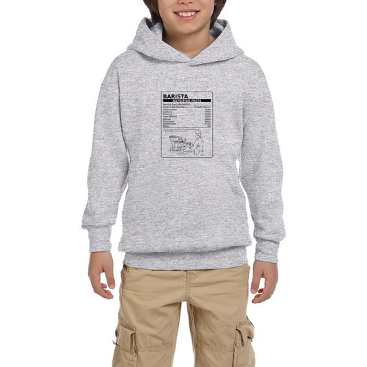 Barista Nutrition Gri Çocuk Kapşonlu Sweatshirt