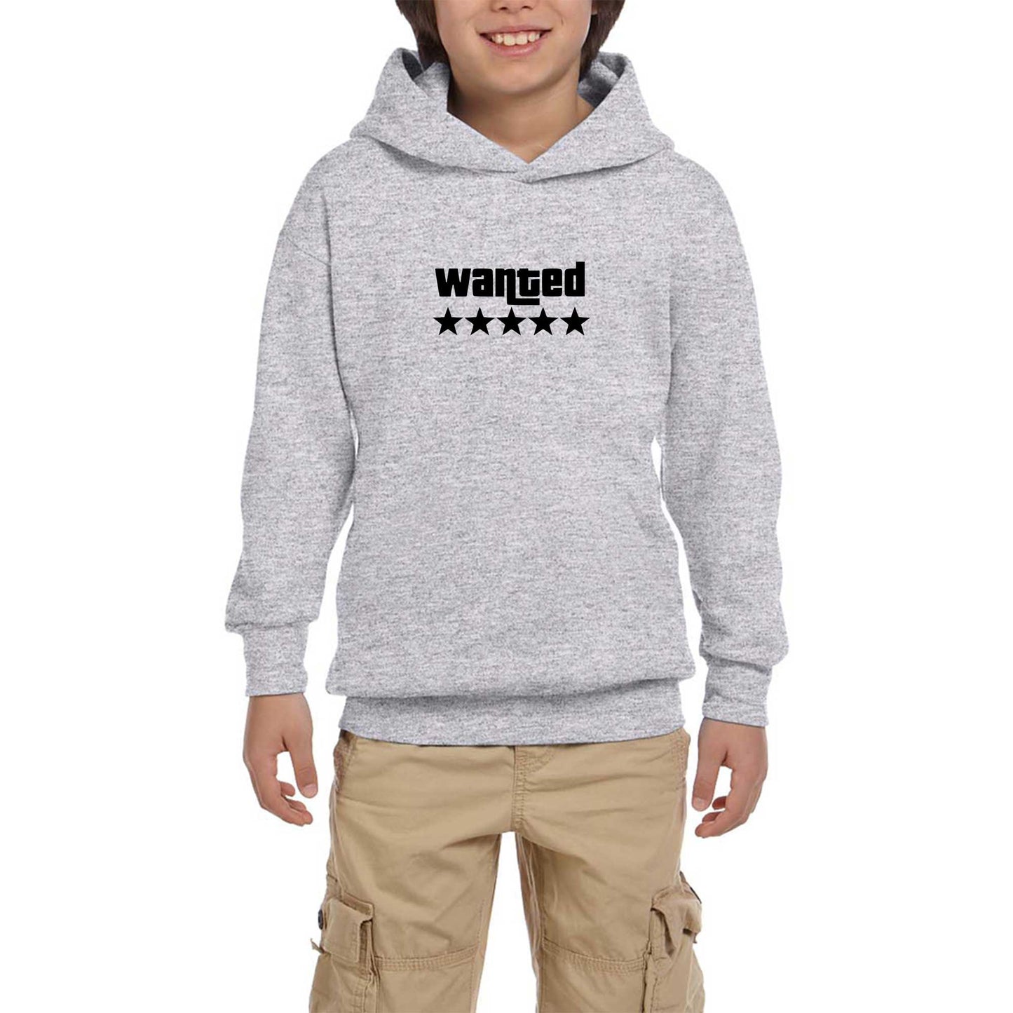 Wanted Gri Çocuk Kapşonlu Sweatshirt