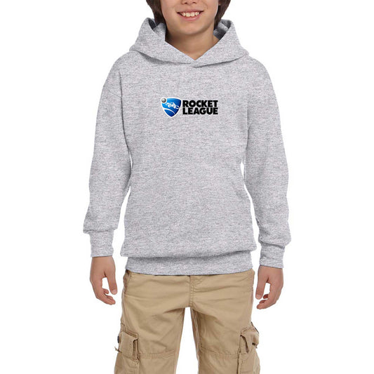 Rocket League Logo Gri Çocuk Kapşonlu Sweatshirt