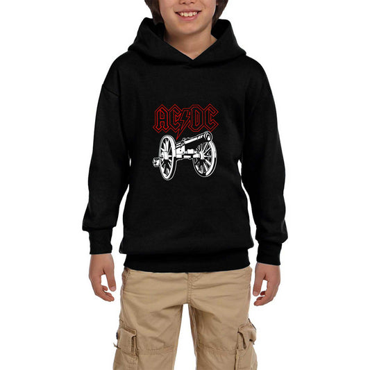 Ac Dc About Rock Cannon Siyah Çocuk Kapşonlu Sweatshirt