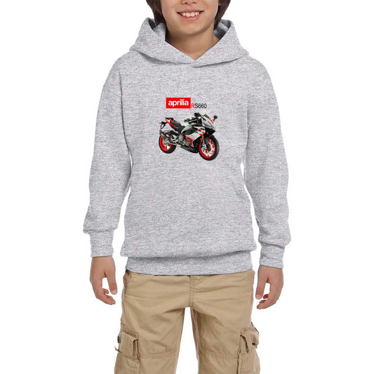Aprilia Rs660 Beyaz Çocuk Kapşonlu Sweatshirt