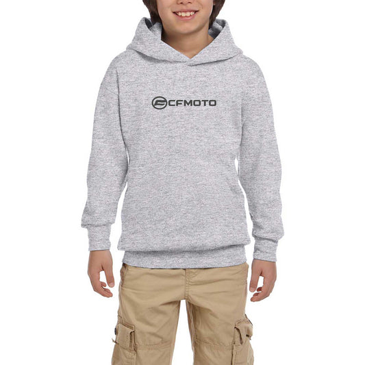 CFMOTO Yazı Beyaz Çocuk Kapşonlu Sweatshirt