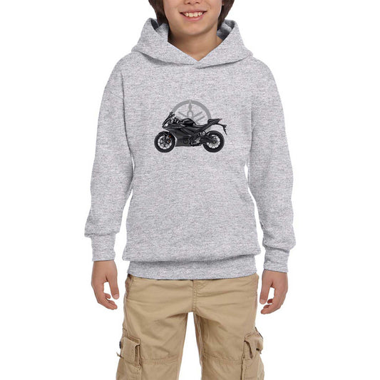 Yamaha R25 Vs Logo Beyaz Çocuk Kapşonlu Sweatshirt