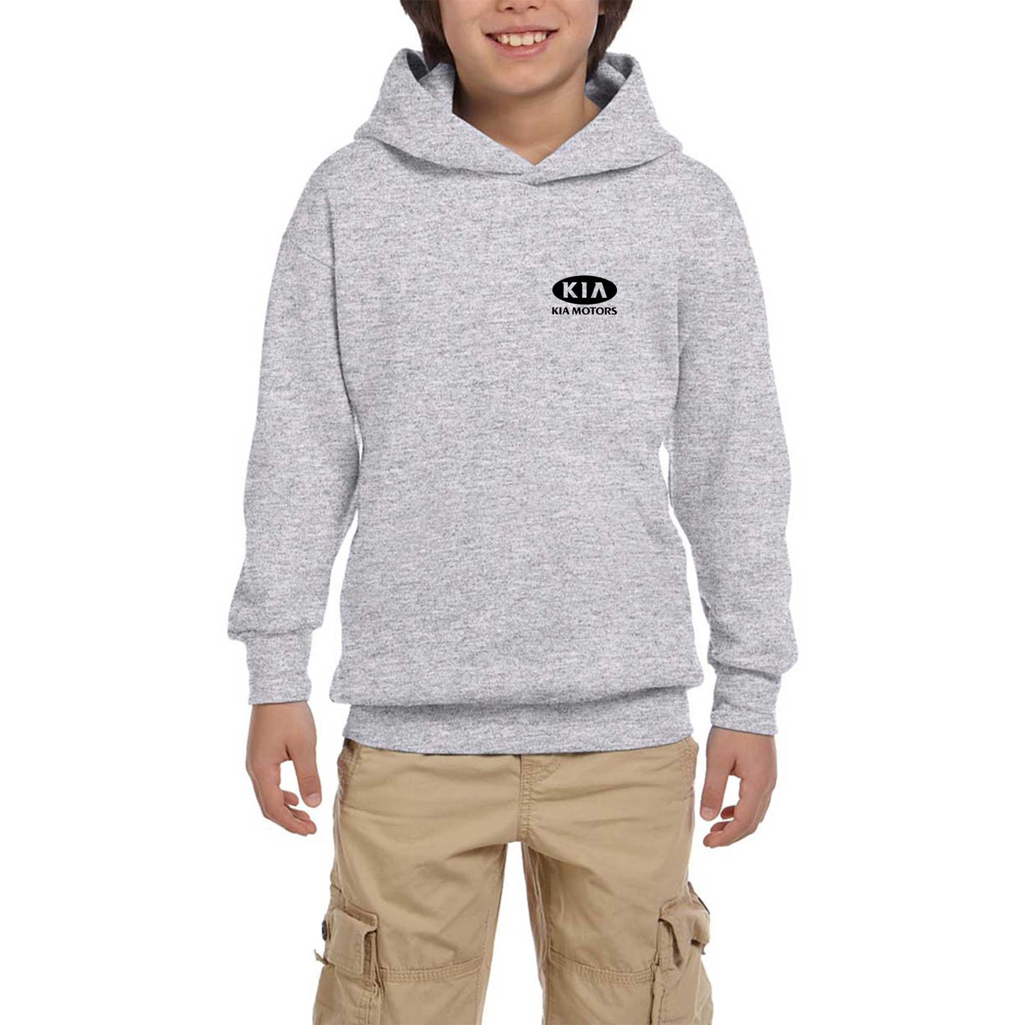Kia Motorsport Gri Çocuk Kapşonlu Sweatshirt