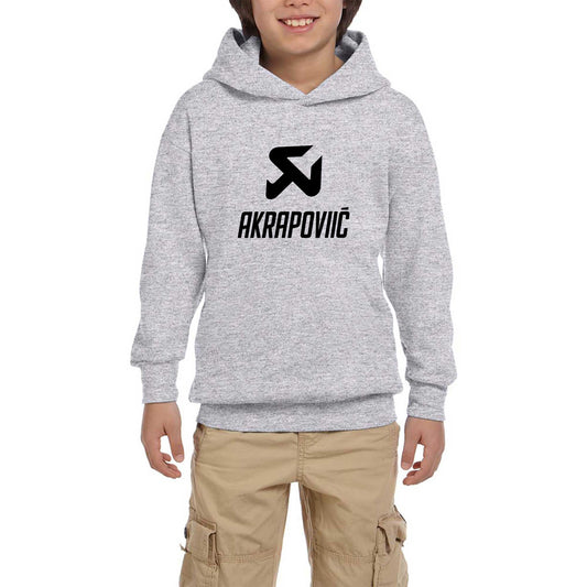 Akrapovic Black Logo Beyaz Çocuk Kapşonlu Sweatshirt