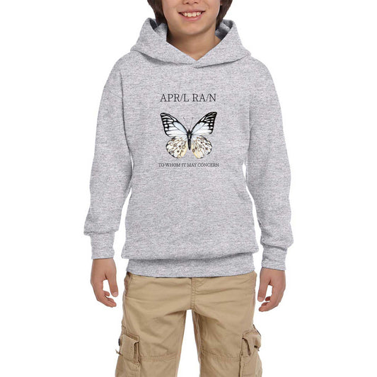 April Rain To Whom It May Concern Gri Çocuk Kapşonlu Sweatshirt