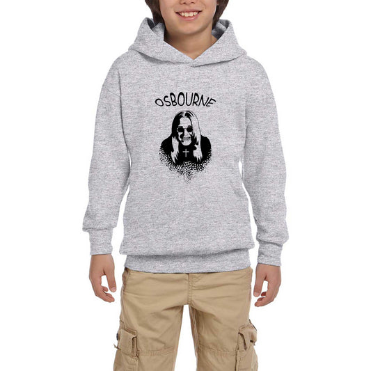 Ozzy Osbourne Silüet Siyah Çocuk Kapşonlu Sweatshirt