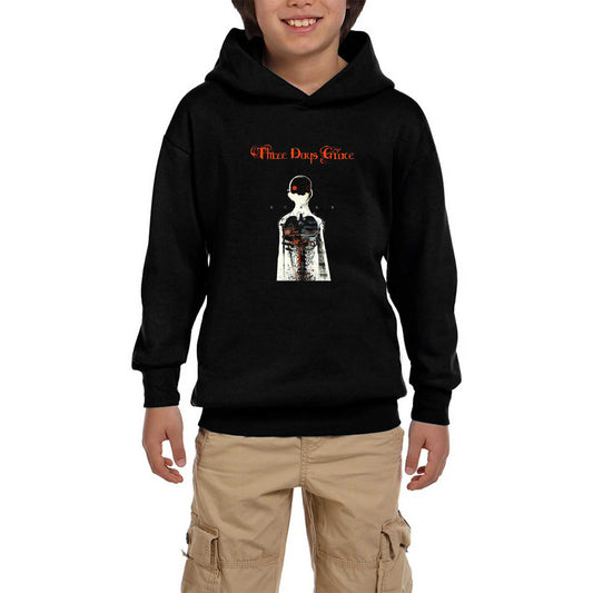 Three Days Grace Human Siyah Çocuk Kapşonlu Sweatshirt