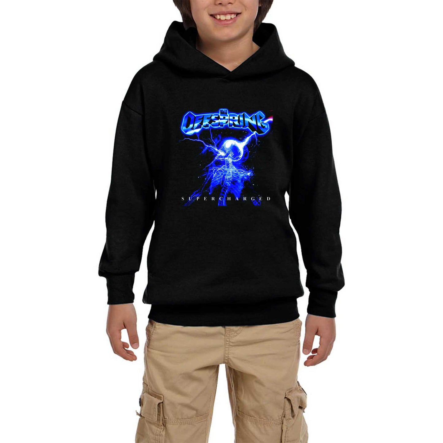 The Offspring Supercharged Siyah Çocuk Kapşonlu Sweatshirt