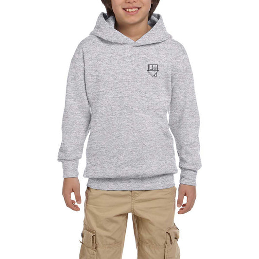 The Neighbourhood Logo Gri Çocuk Kapşonlu Sweatshirt