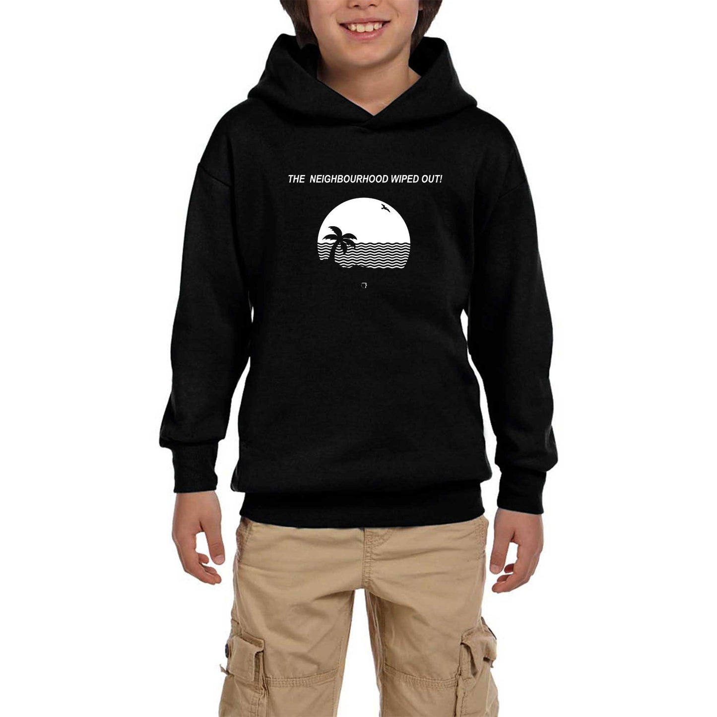 The Neighbourhood Wiped Out Siyah Çocuk Kapşonlu Sweatshirt