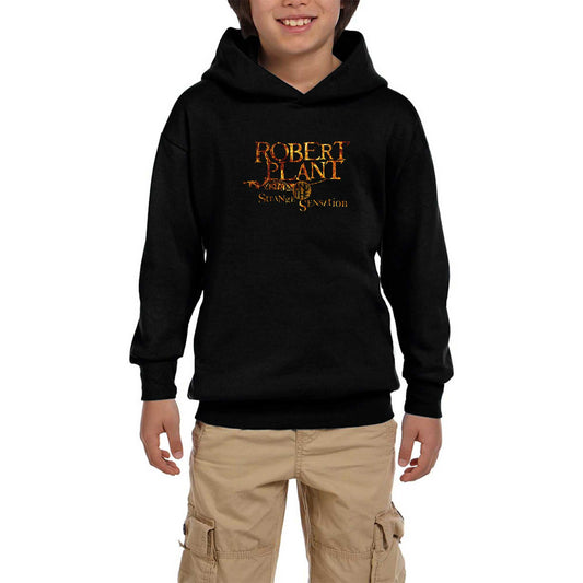 Robert Plant And The Strange Sensation Siyah Çocuk Kapşonlu Sweatshirt