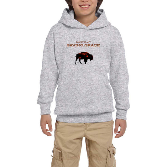 Robert Plant Saving Grace Gri Çocuk Kapşonlu Sweatshirt