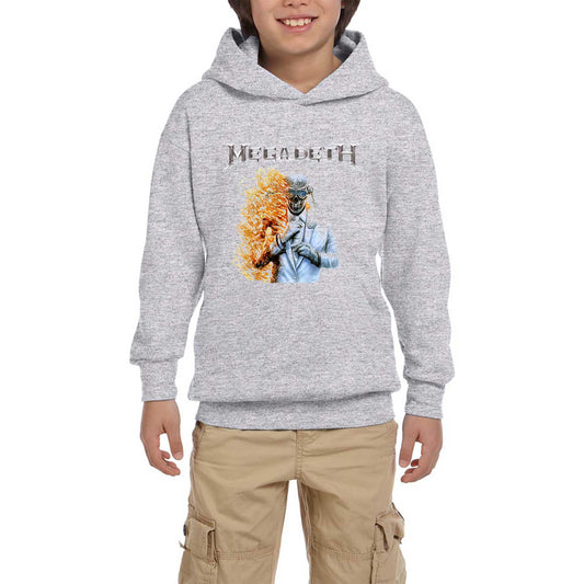 Megadeth Megadeth 2026 Gri Çocuk Kapşonlu Sweatshirt