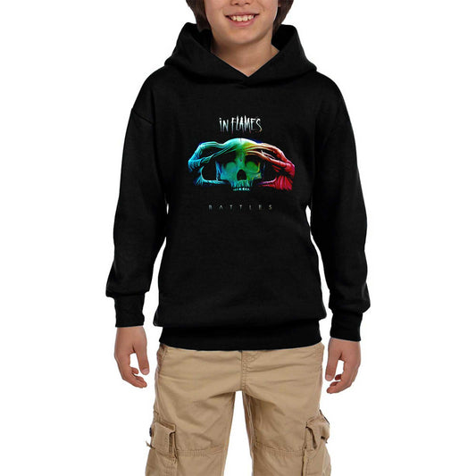 In Flames Battles Siyah Çocuk Kapşonlu Sweatshirt