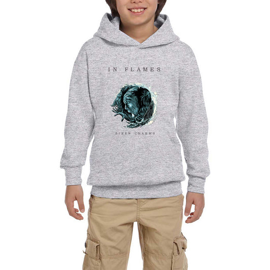 In Flames Siren Charms Gri Çocuk Kapşonlu Sweatshirt