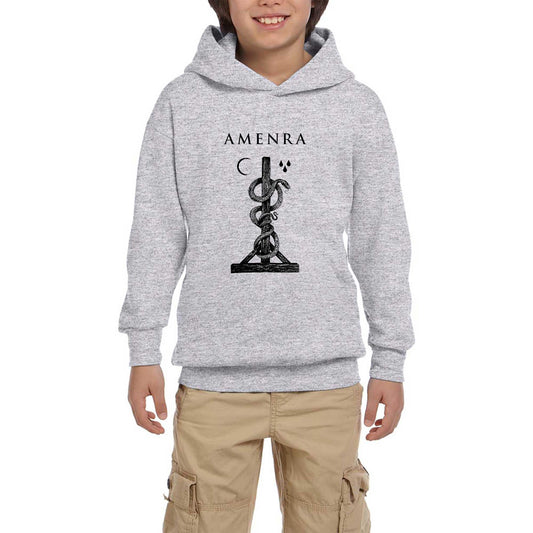 Amenra Kreuz Snake Gri Çocuk Kapşonlu Sweatshirt