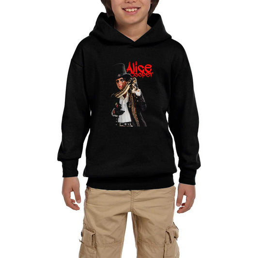 Alice Cooper Snake Siyah Çocuk Kapşonlu Sweatshirt
