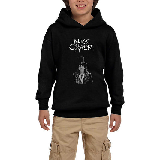 Alice Cooper Face Siyah Çocuk Kapşonlu Sweatshirt