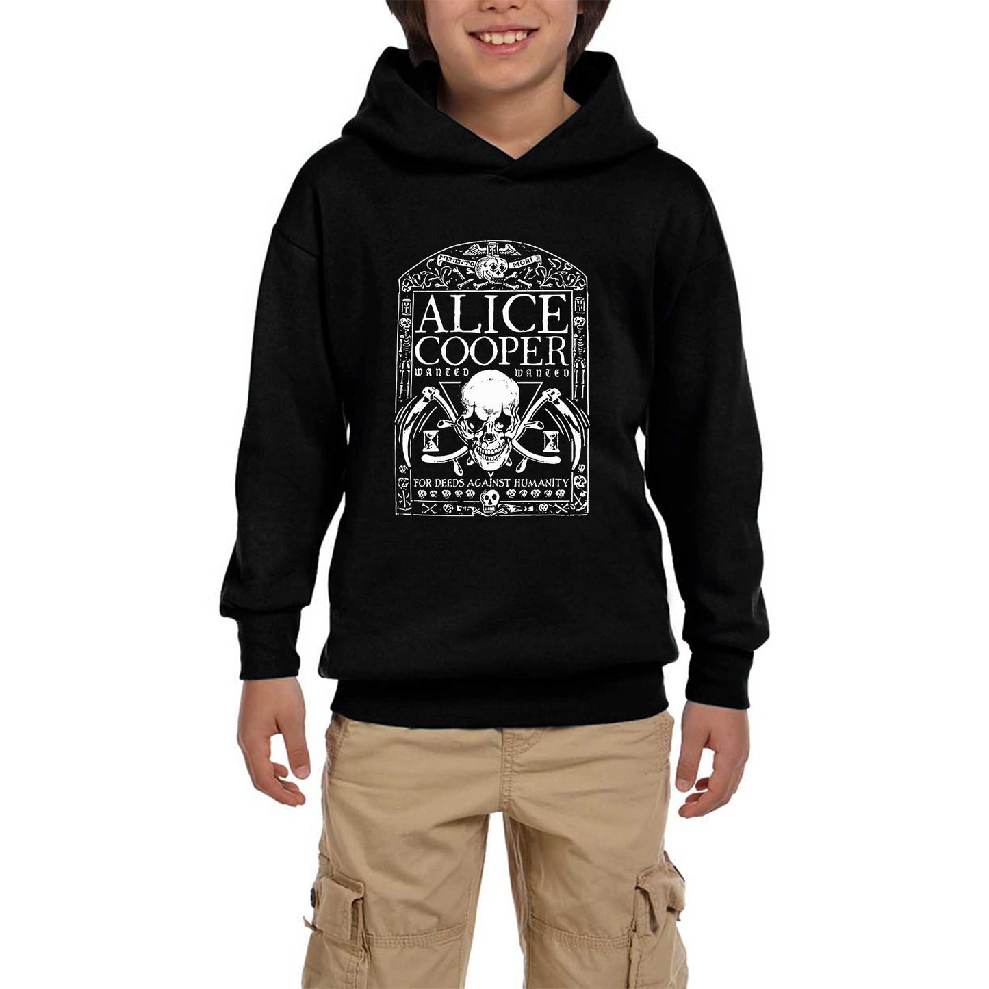 Alice Cooper Memento Mori Siyah Çocuk Kapşonlu Sweatshirt