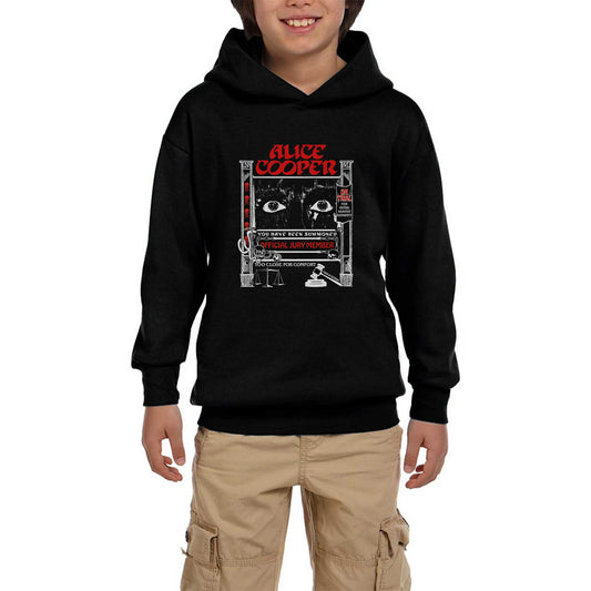 Alice Cooper Too Close For Comfort Eyes Siyah Çocuk Kapşonlu Sweatshirt