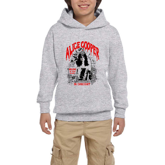 Alice Cooper Welcome If You Dare Beyaz Çocuk Kapşonlu Sweatshirt