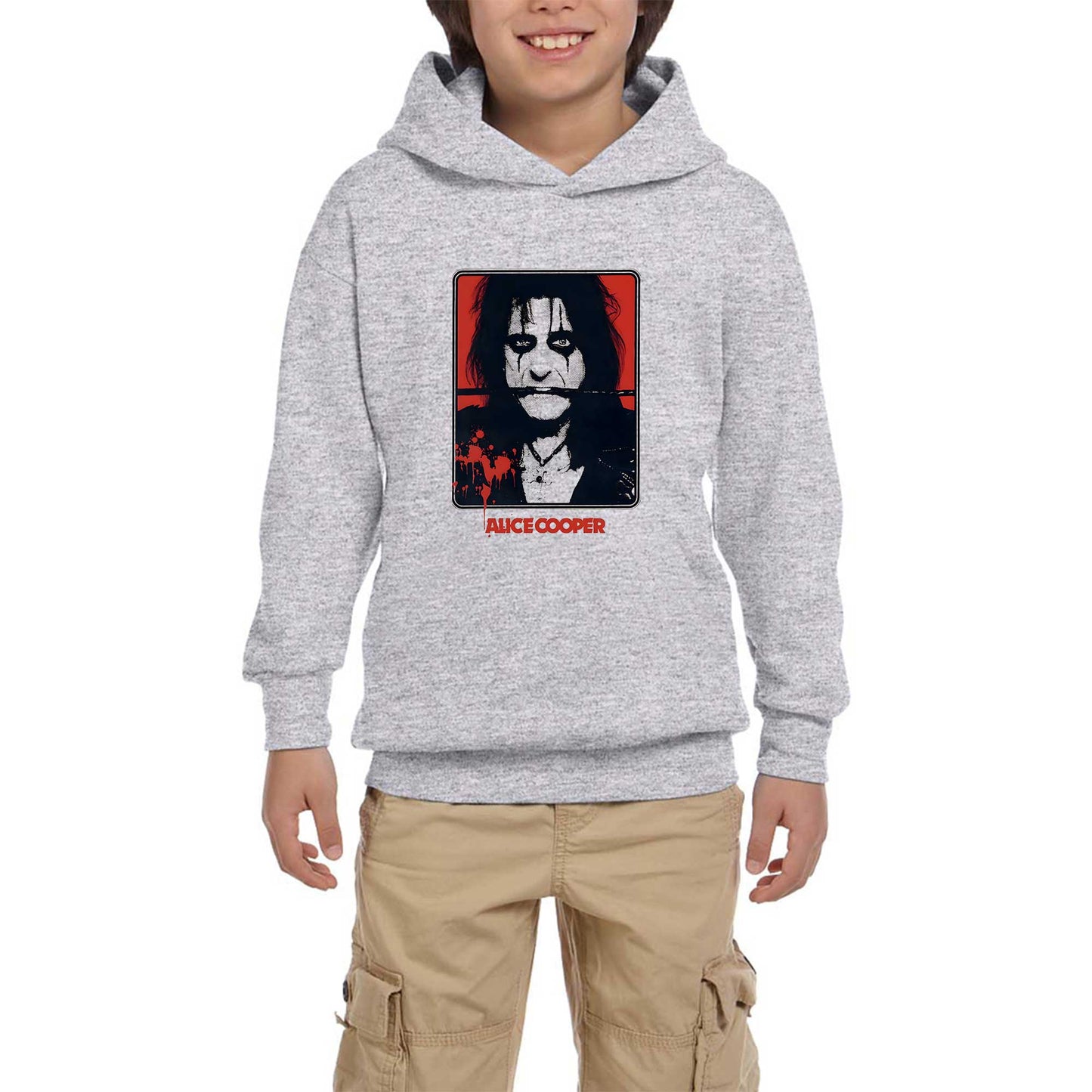 Alice Cooper The Belt Beyaz Çocuk Kapşonlu Sweatshirt