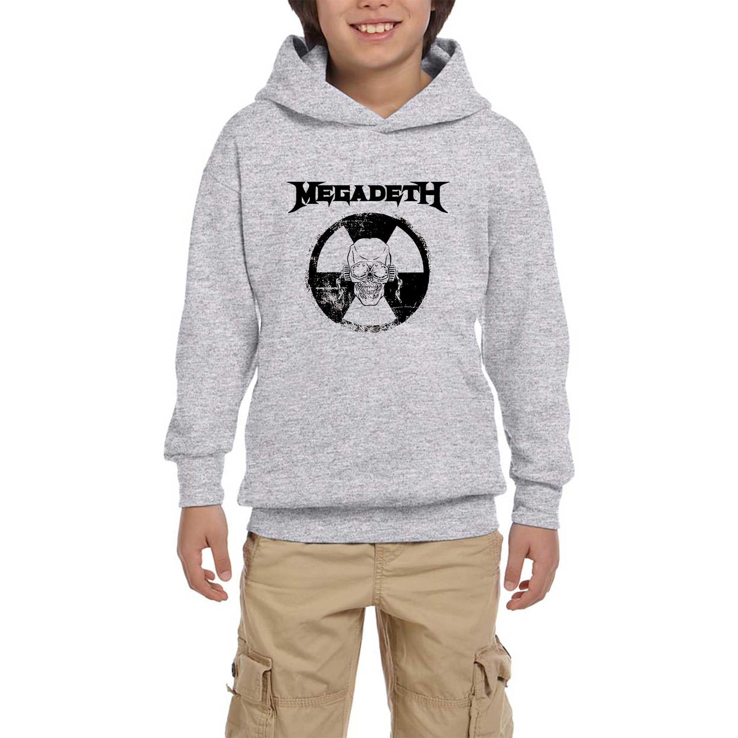 Megadeth WARNING Beyaz Çocuk Kapşonlu Sweatshirt